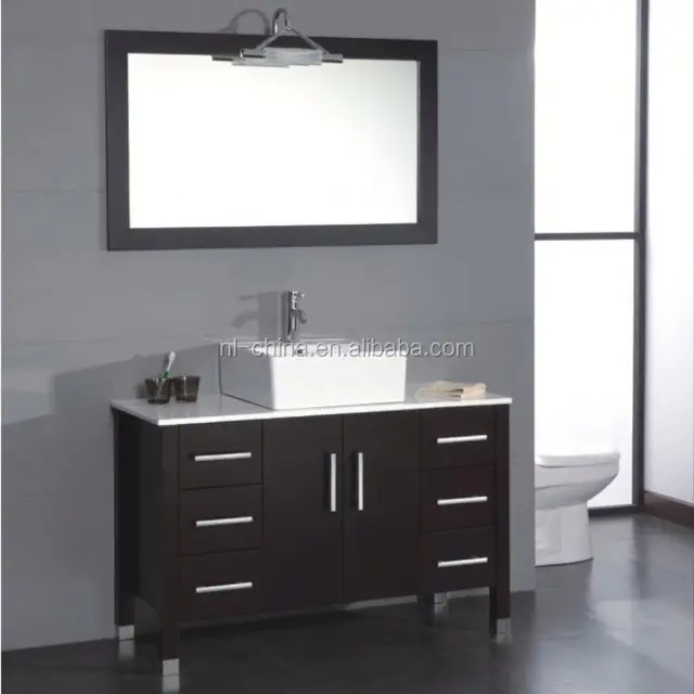 Torino 30 inch Espresso Modern Bathroom Vanity with Vessel Sink. Мебель для ванной дуб