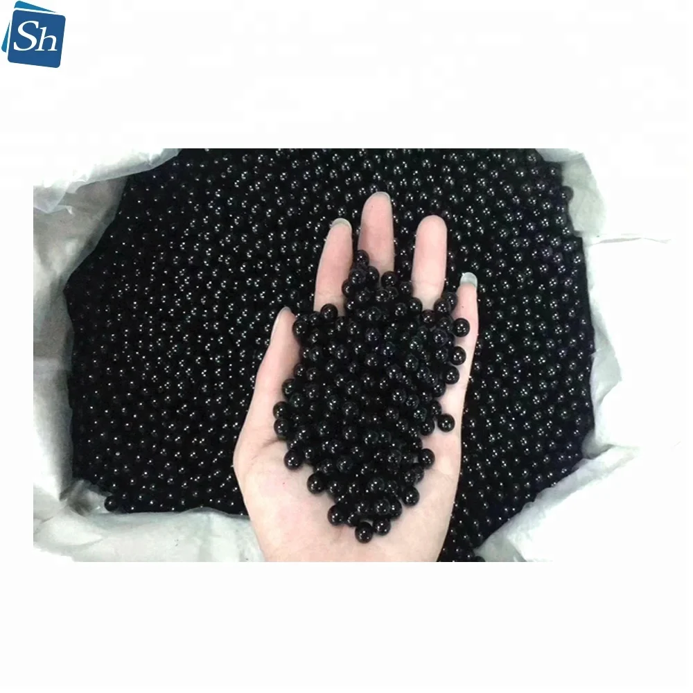 

Pearl Beads ABS Black Without Hole 6mm Round Loose Plastic Decoration Pearls For Machine