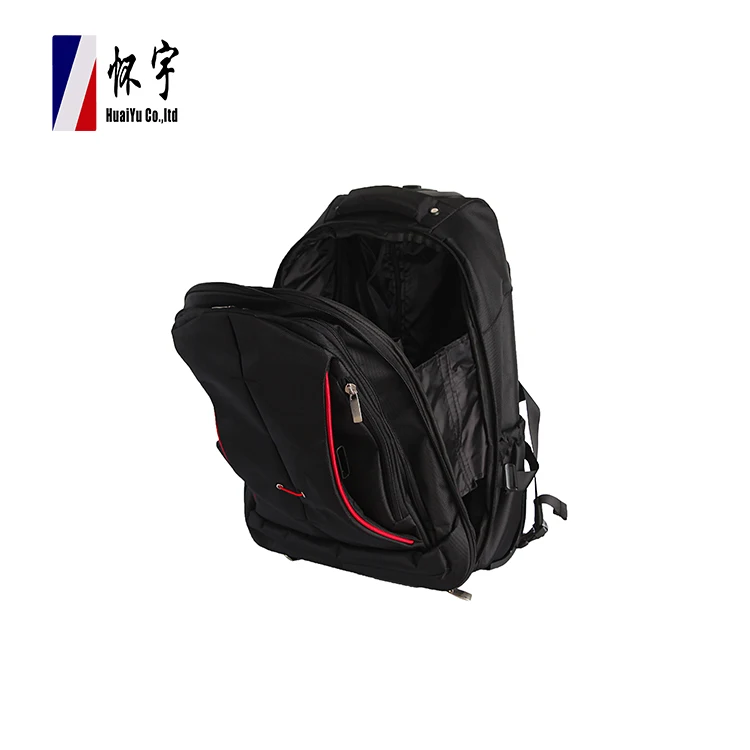 Wholesale Popular Customized  Multifunction Backpack Black Men Trolley Backpack