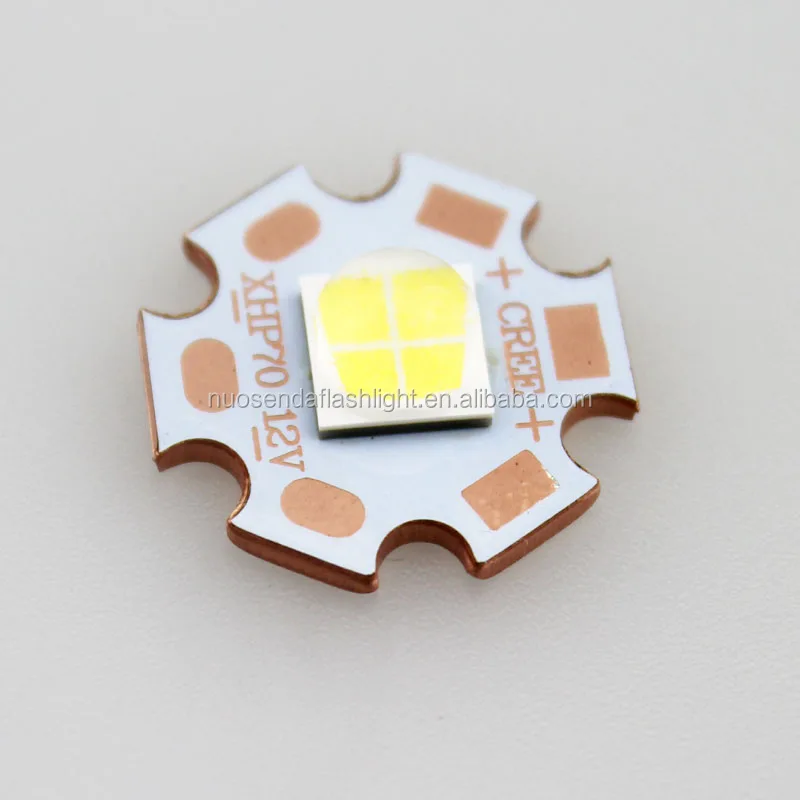 

32W 12V 1xCREE XHP70 N4 6500K Cool White 4022lm LED Emitter with 20mm Copper Heating Star