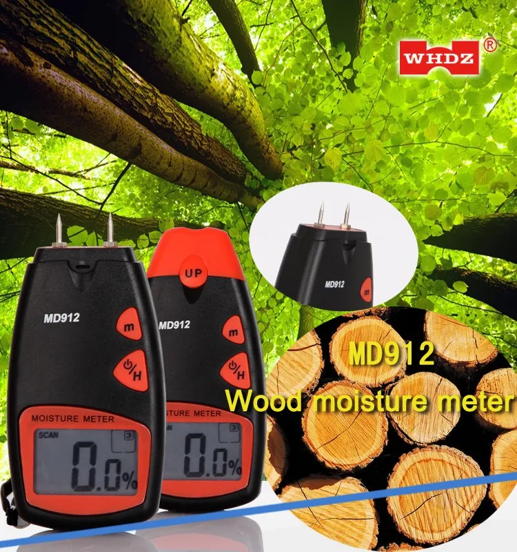 Factory Direct Sales Digital Wood Moisture Meter Humidity Tester Md912