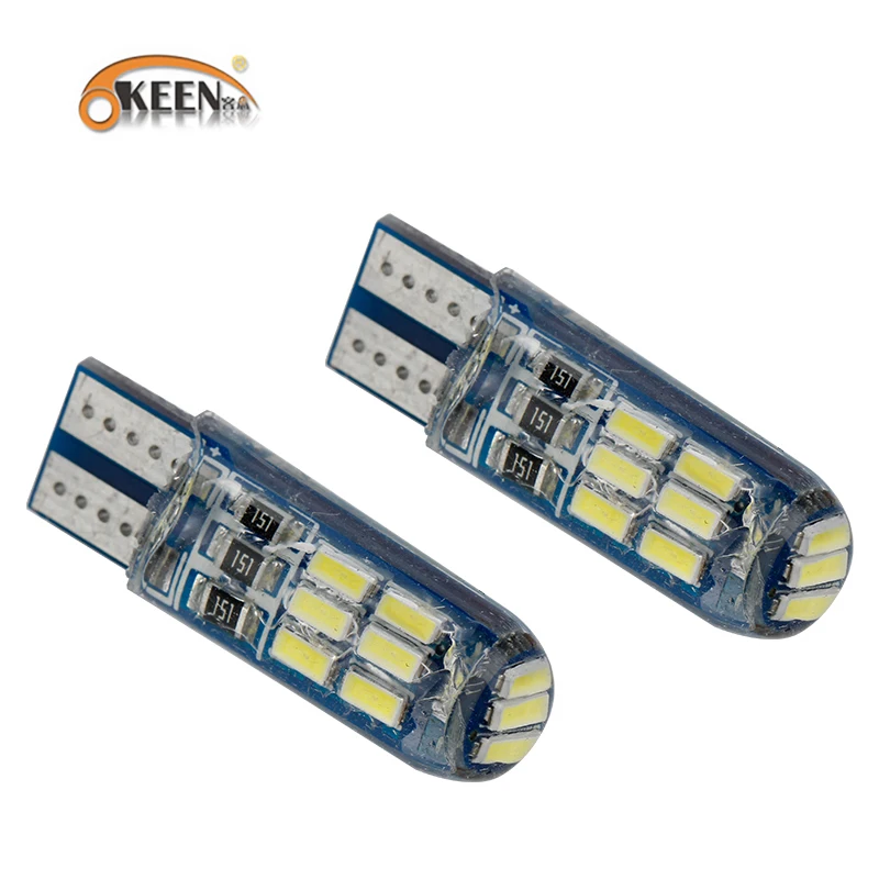 KEEN 12V 3W 360lm multi color t10 Canbus flash led 3014 15smd for universal car