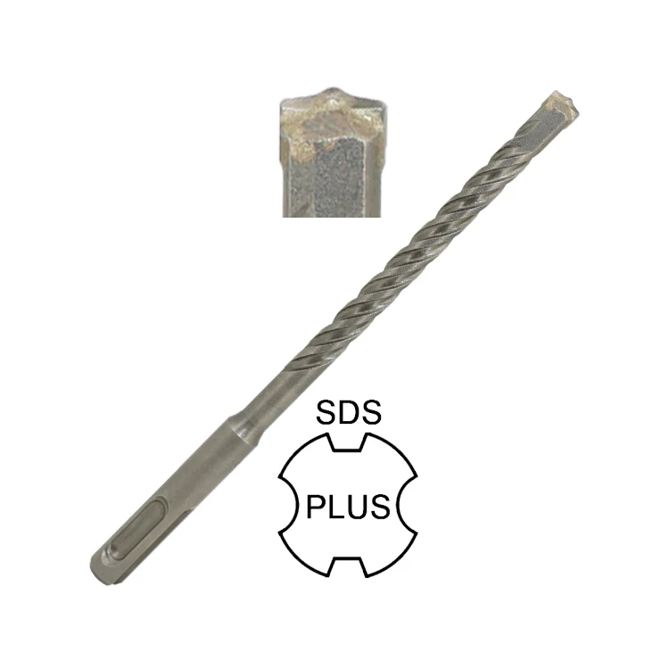 Carbide Centric Single Tip 4 Flutes SDS Plus Hammer Drill Bit for Concrete Hard Stone Marble Wall