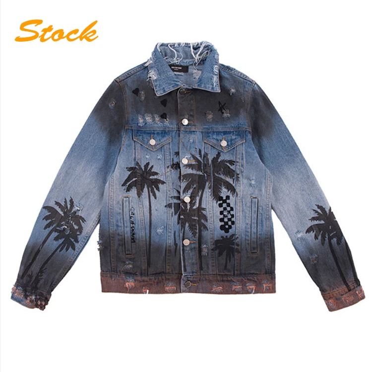 Wholesale Screen Printing Denim Jacket For Men