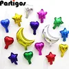 Partigos 50pcs 5inch Star Heart Balloons Multicolor Mini Foil Balloon for Baby Shower Wedding Birthday Party Decoration Supplies