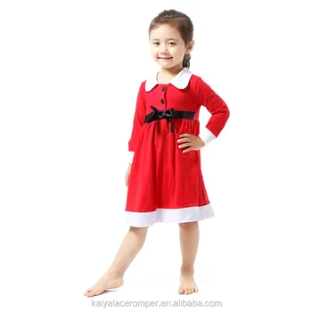 girls long sleeve red dress