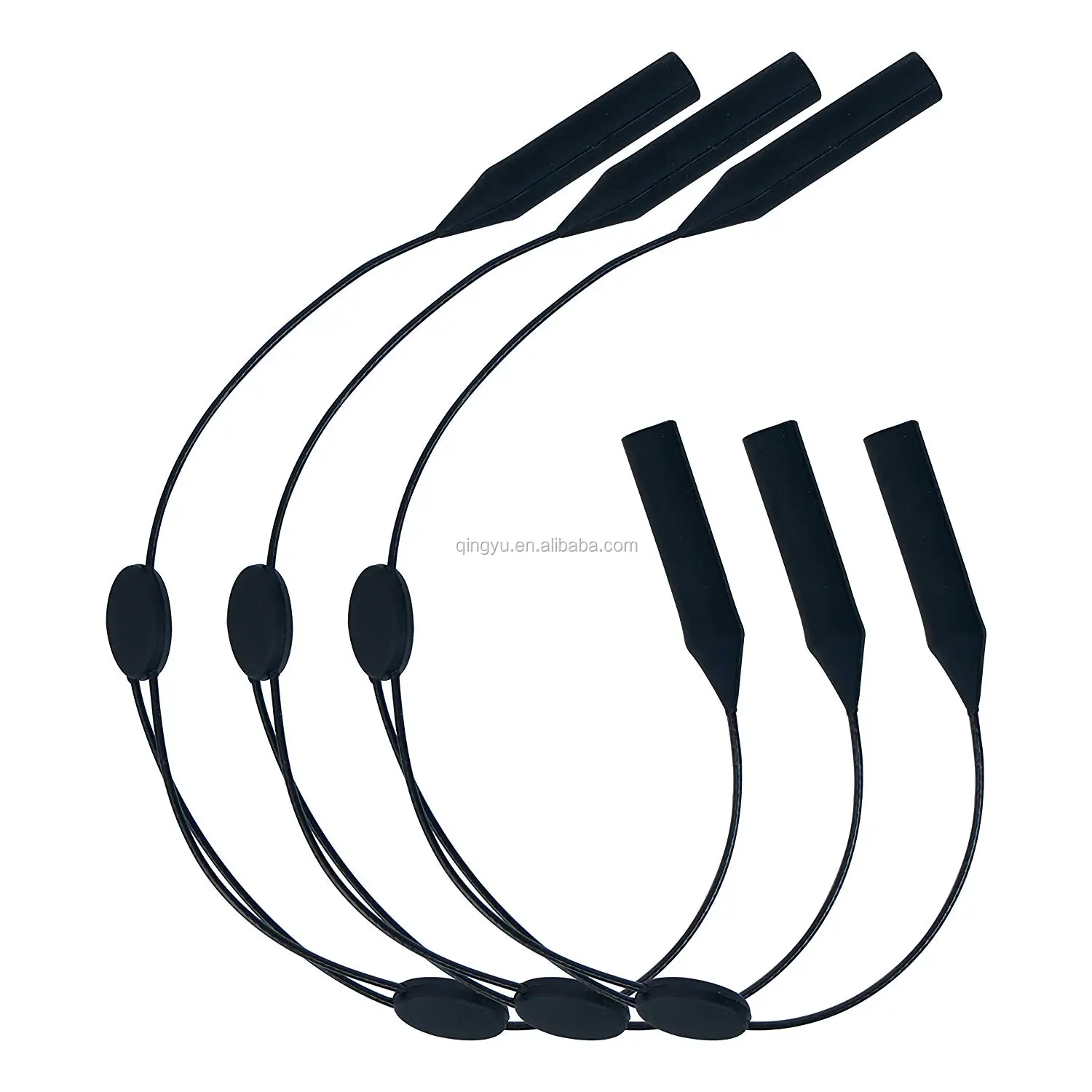 

In Stock Silicone eyeglasses strap, Black