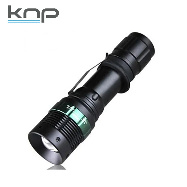 Dimmer adjustable zoom-able T6 LED Light water resistant night vision torch clip tactical flashlight