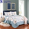 Washed Plant Flower Style Cotton Hand Patchwork 3 Piece Bedding Set