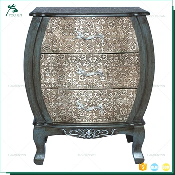 Antique Style Silver Metal Embossed Indian Chest Of Drawers Buy