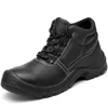 Chinese black steel esd steel toe work shoes deltaplus Chile safety shoes manufacturer