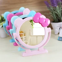 

wholesale cartoon cute table vanity make up plastic double sided mirror