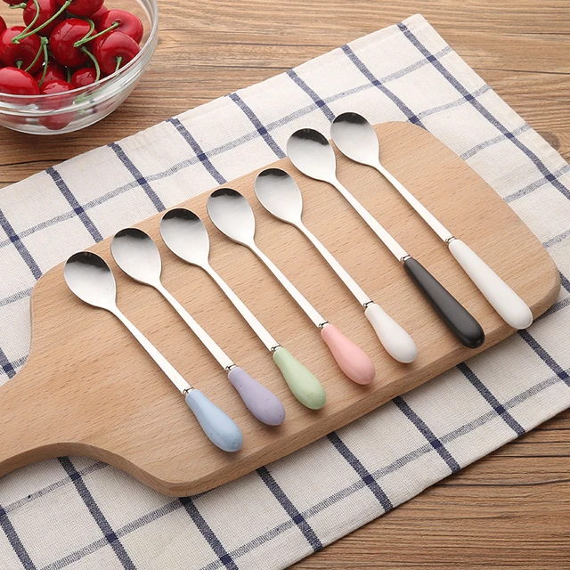 ome cutlery long handle spoon stainless steel coffee stir spoon