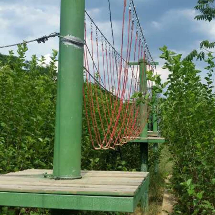 Zip-Line Recreational Outbound Rope Obstacle Course Facilities for Amusement Park on Sale
