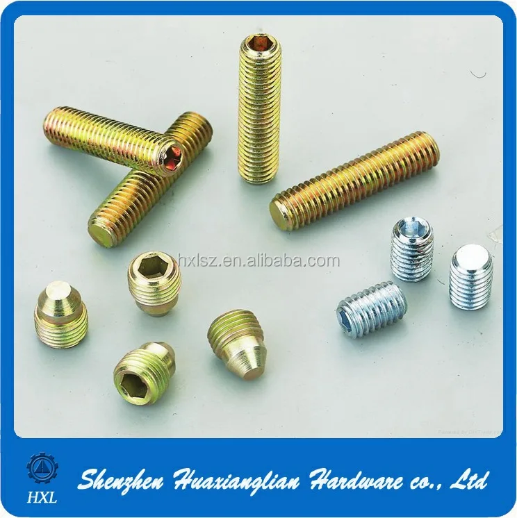 Oem Factory Made Din913 Din914 Slotted Brass Set Screws Buy Brass Set