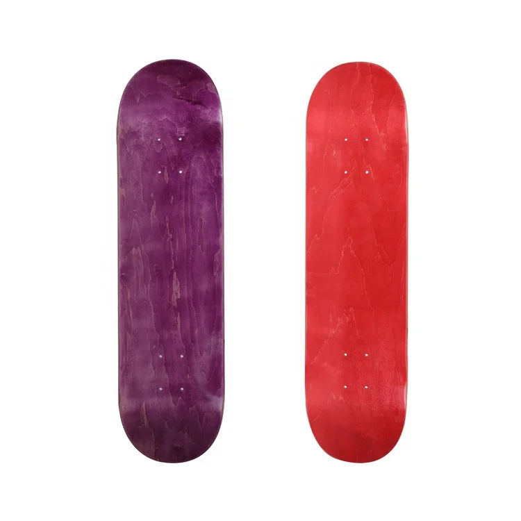 

Double Kick Pure Dyeing Canadian Maple Wood Blank Skateboard Deck Custom 7 Ply Deck, Customized