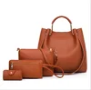 Best selling package women 2018 new pu leather handbag bucket bag simple Messenger bag four set shoulder bag wallet