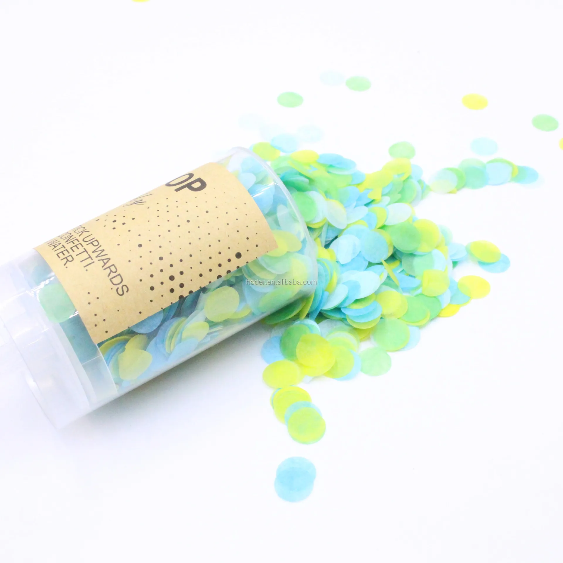 Wedding Confetti Poppers Lure Pink Heart Shaped Paper Confetti Push Pop