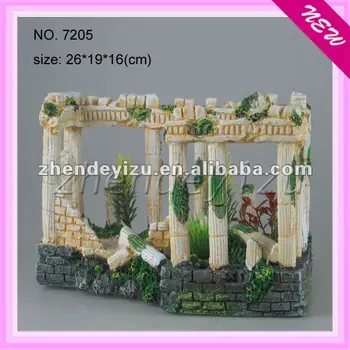 Resin Craft Decoration Artificial Roman Orders For Aquarium And
