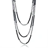 Multi Rows Fancy Pearl And Crystal Alternation Beaded Long Necklace