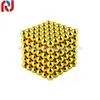ball shape yellow Au coated all kinds of colours sphere magnet