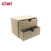 Custom flora printed 2 tiers storage drawer paper box