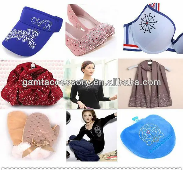 I Love Bingo Rhinestone Heat Transfer Motifs for T Shirts