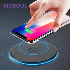 2018 New VICSOUL High Quality QI Stand Fast Charging Wireless Charger For Phone