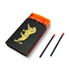 custom black wooden match sticks orange match tips head