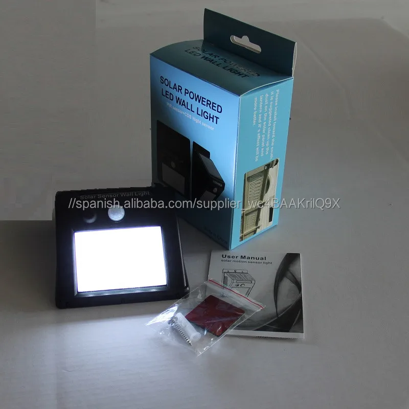 20 LED impermeable Solar Powered luz de luz de pared de luz al aire