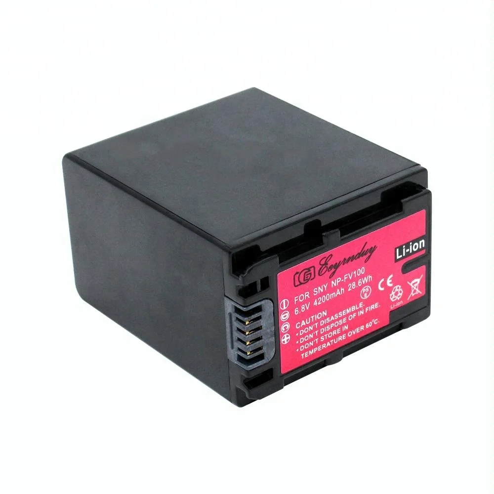

NP-FV100 Camcorder Battery pack For Sony NP-FH100 NP-FH90 FH70 FH60 DCR-HC96 DCR-SR85 HDR-HC9, Black