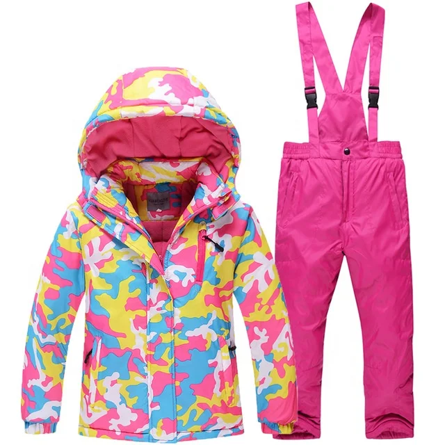 Children's Camouflage Winter Clothing Sets Windproof Warm Coats Jackets ...