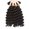 Cuticle aligned black deep wave brazilian Human Hair Weave Bundles for women