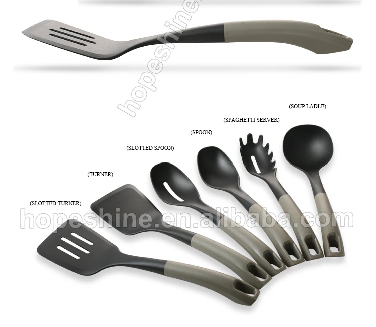 Heat Resistant Comfortable Ergonomic Design Dishwasher Safe Nylon Kitchen Utensils Set Buy