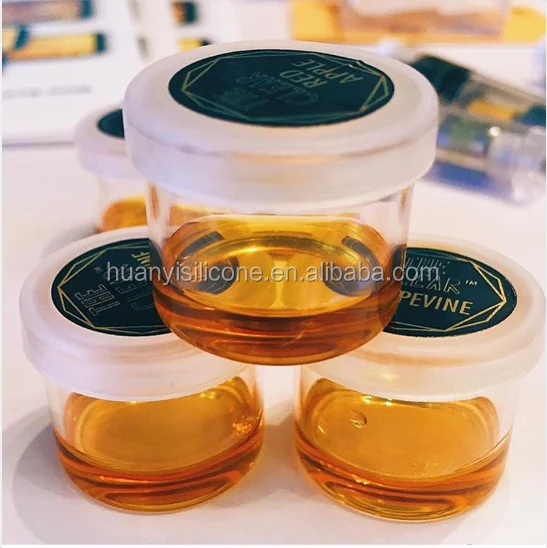 
custom small 6ML transparent tempered glass container unbreakable jar bho wax oil concentrate glass jar for wax bho cosm 