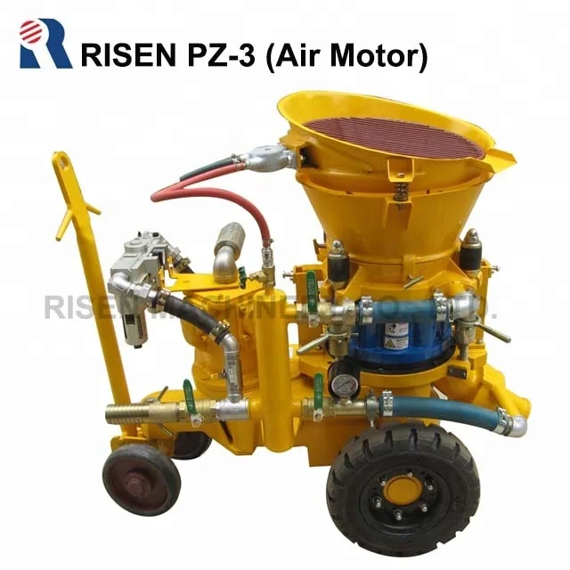 
CE Safety standard, RISEN PZ Series dry & damp mix shotcrete machine with good price and high quality 