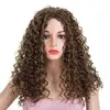 Ombre Afro Long Kinky Curly Hair Wavy Synthetic Blonde Wig BD793