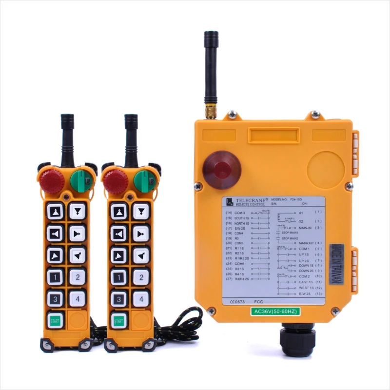 

Overhead Crane 2-speed control radio remote control China Supplier F24-10D 2 transmitters 1 receiver