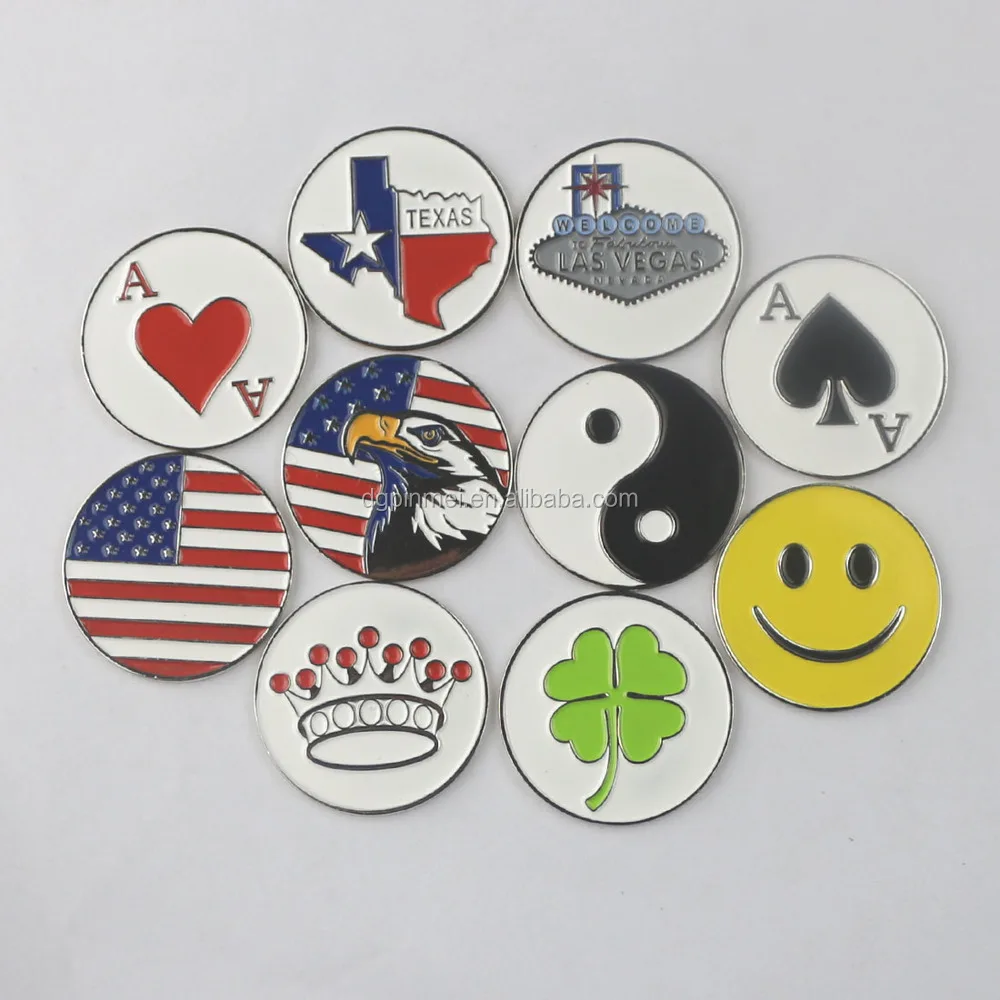 Bulk Cheap Custom Novelty Golf Metal Ball Markers For Promotion Buy