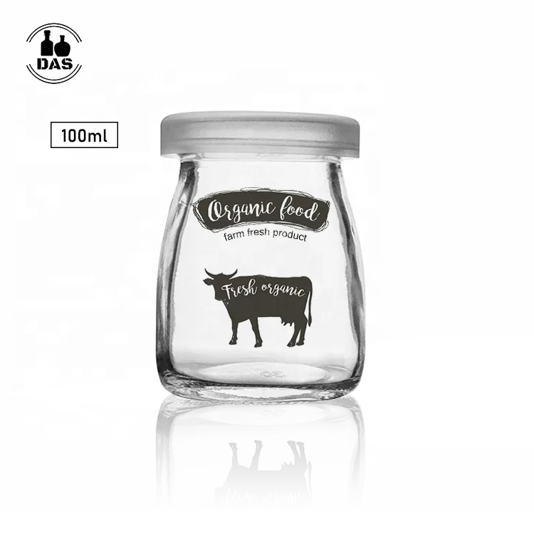 

Transparent 100ml yogurt glass jam pudding jar for milkshake mousse cup