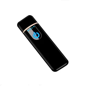 Image of Fingerprint Touch Induction electronic slim charged cigarette lighter