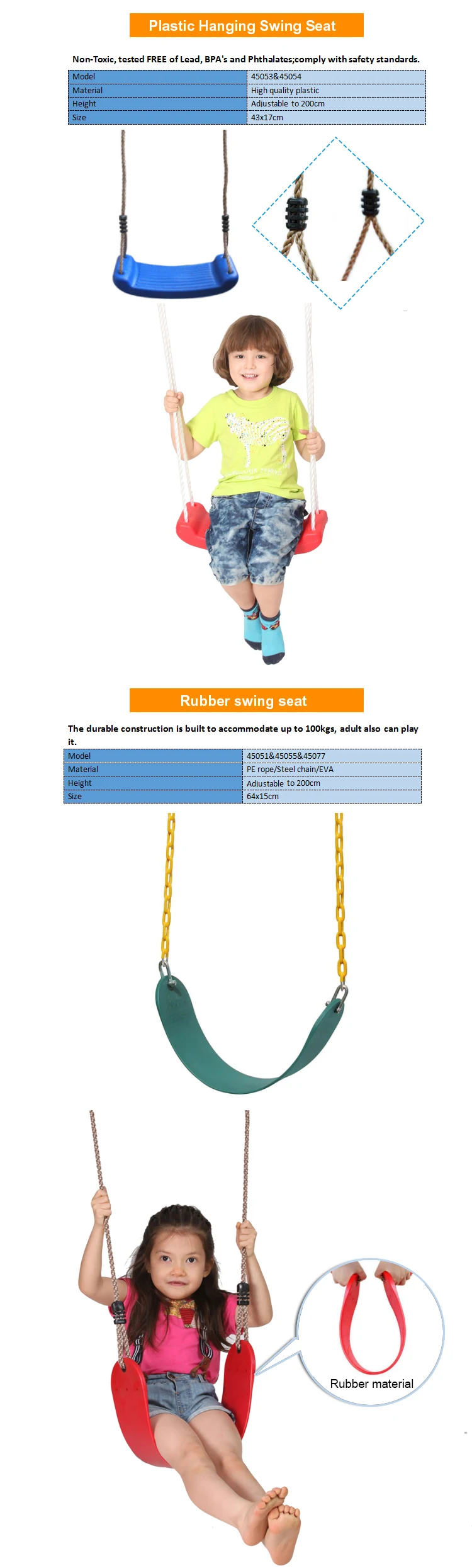 Fully Assemble 45x18cm Heavy Duty Plastic Swing Seat Buy Plastic
