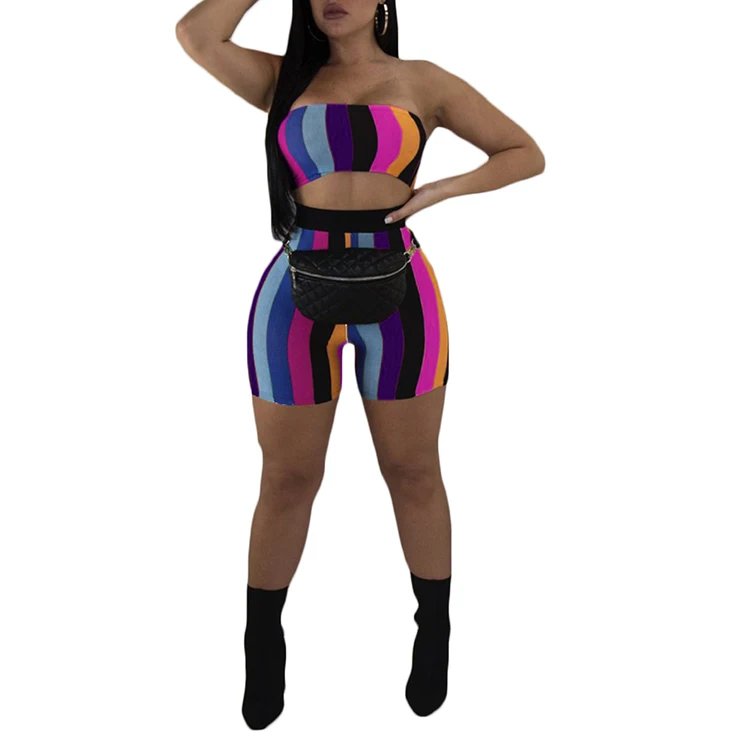 

2019 New Summer Listing Fashion Summer Two Piece Set Women Clothing, As shown;jumpsuits women 2019 sexy