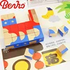 25pcs for one set wooden blocks cube, 3d wooden puzzle