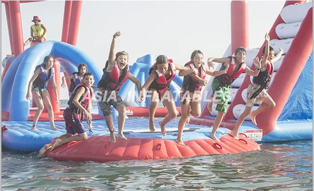 Biggest Floating Aqua Park Playground/ Inflatable Water Air Obstacle Course For Business Rental
