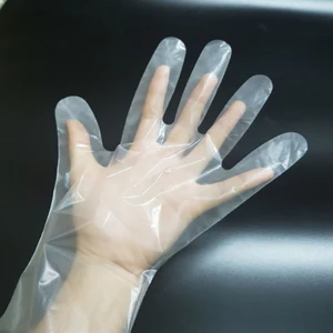 Image of Compostable 100% biodegradable disposable plastic gloves for food service