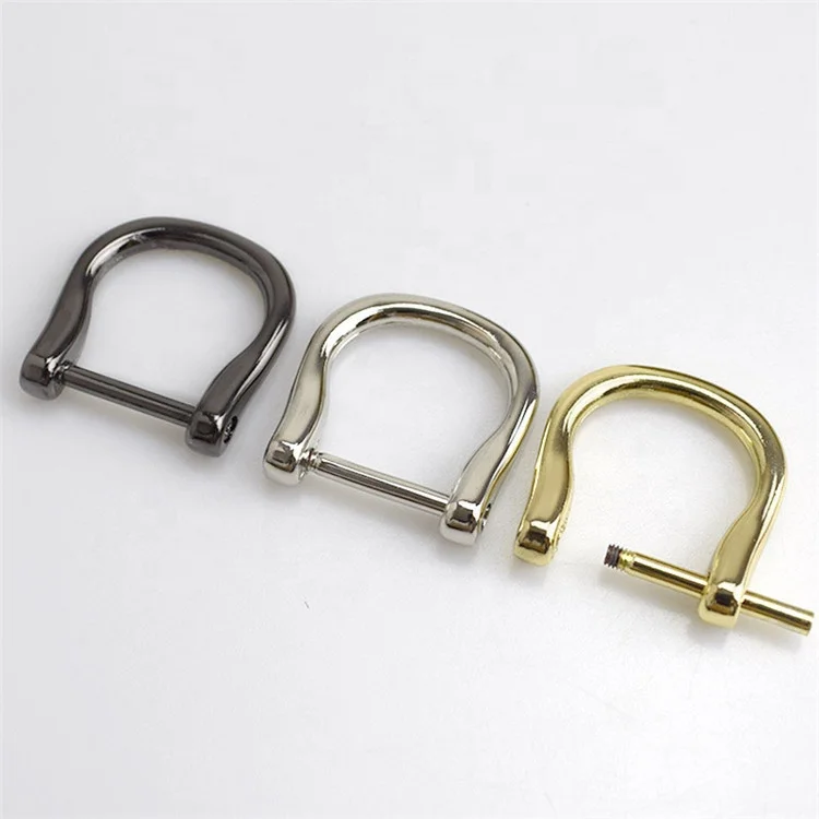 

MeeTee G8-2 Alloy Semi-Circle Buckles Clasp DIY Craft Clothes Luggage Sewing Bag Side D Rings, Gold,silver,gun black