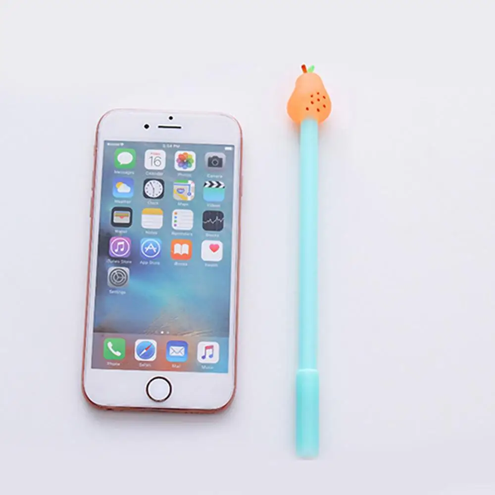 

Cute Dragon Fruit Kiwi Watermelon Lemon Erasable Gel Pen Blue Ink 0.38mm Gel Pen Student Stationery Style Random