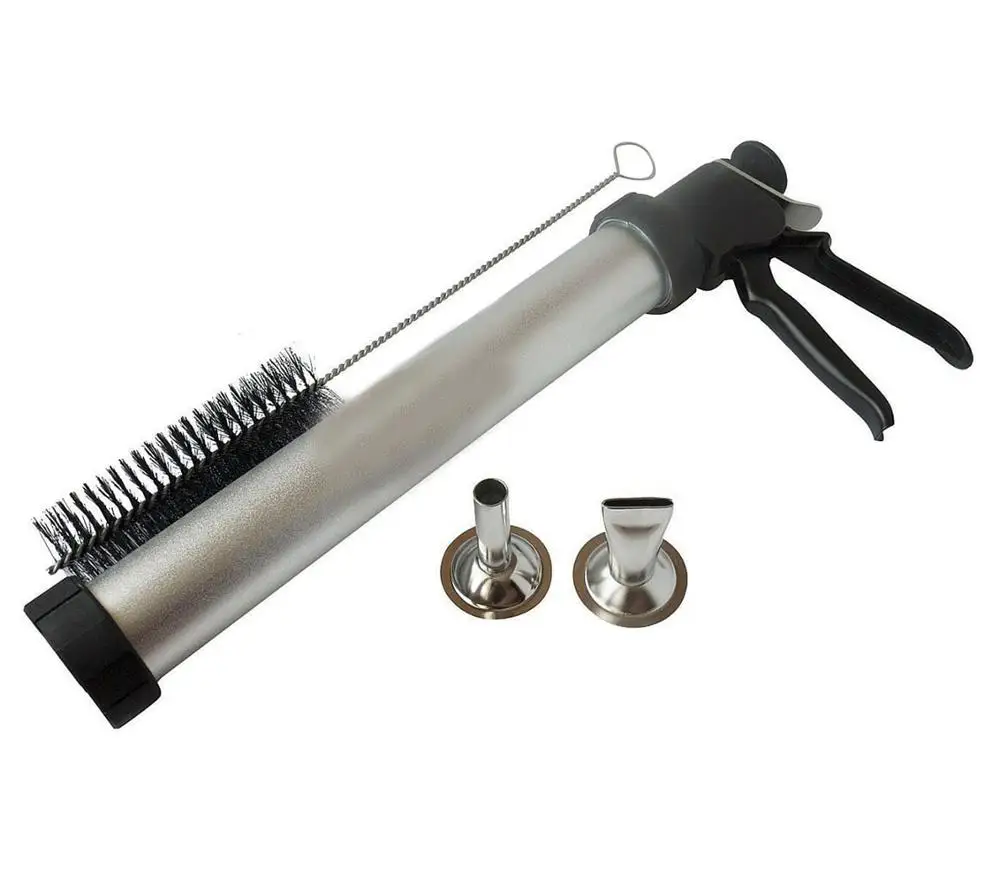 

Heavy Duty Pro Level Meat Jerky Gun with 2 Nozzles and Brush 1.5Lbs Capacity, Oem
