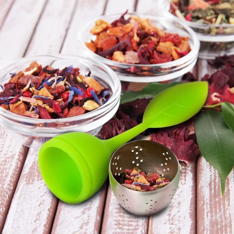 Long Leaf Shape Handle Kitchen Silicone Loose Leaf Tea Infuser Buy